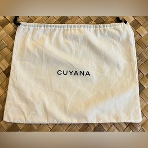 CUYANA HANDBAGS WHITE COTTON TWILL DUST BAG NEW AND UNUSED 15” x 10.25”